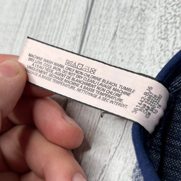 Victoria's Secret Blue Bralette Printed Backless Stretch Sporty Bra Size Small - Picture 7 of 7